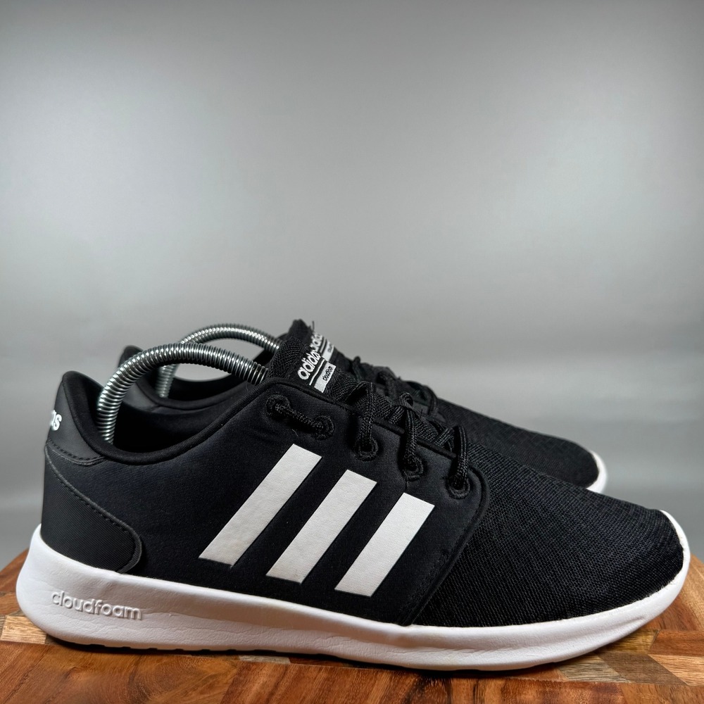 Adidas Cloudfoam QT Flex Womens Running Shoes Black White DB0275 Size 10